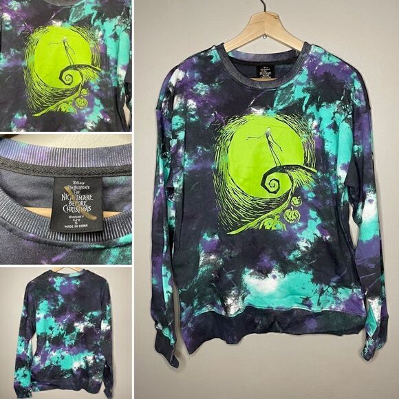 Nightmare Before Christmas Multicolor Tye Dye Sweatshirt Size Small Old Navy - Picture 1 of 6
